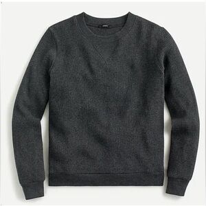 J. Crew Charcoal Gray Cotton Waffle Knit Thermal Top Size S